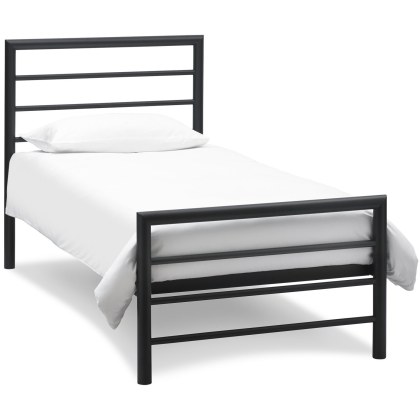 Urban Matt Black Bedstead Single 90cm Urban Matt Black Bedstead Single 90cm
