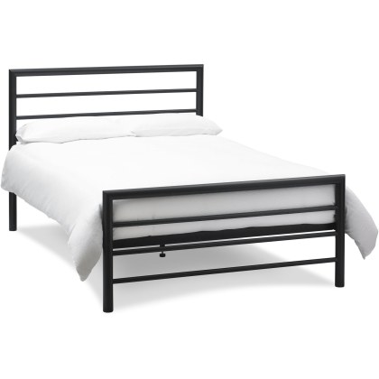 Urban Matt Black Bedstead Small Double 122cm Urban Matt Black Bedstead Small Double 122cm