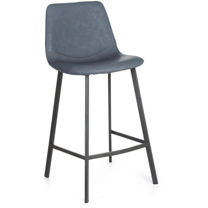 Vintage Blue Pu Counter Stool Vintage Blue Pu Counter Stool