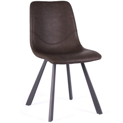 Vintage Taupe Pu Chair with Metal Leg Vintage Taupe Pu Chair with Metal Leg