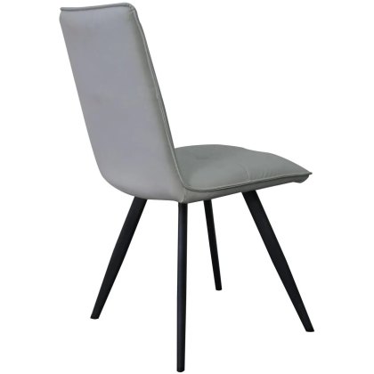 Capo Ivory Pu Chair with Metal Leg