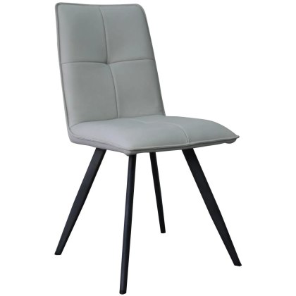 Capo Ivory Pu Chair with Metal Leg