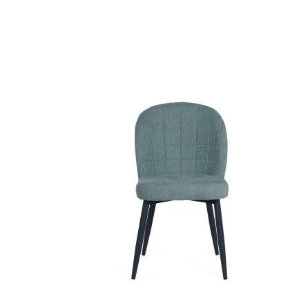 Clio Light Green Fabric Chair with Antracite Grey Metal Leg