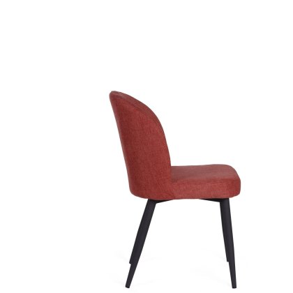 Clio Red Fabric Chair with Antracite Grey Metal Leg