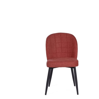 Clio Red Fabric Chair with Antracite Grey Metal Leg