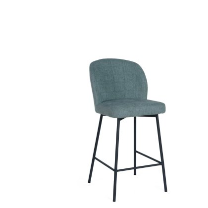 Clio Light Green Fabric Counter Stool