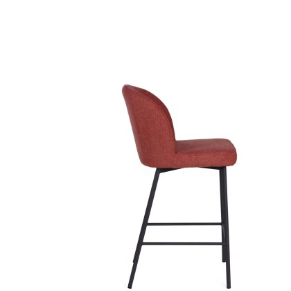 Clio Red Fabric Counter Stool Clio Red Fabric Counter Stool