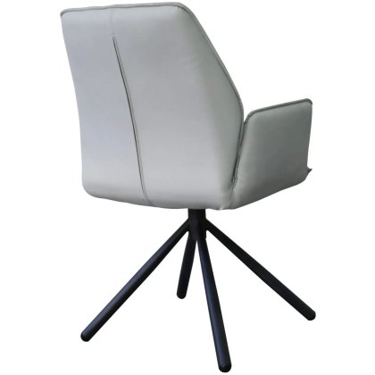 George Ivory Dining Chair with Metal Leg