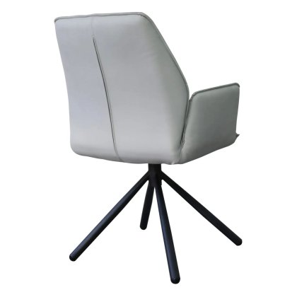 George Ivory Dining Chair with Metal Leg