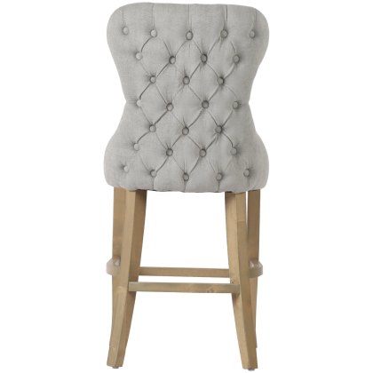 Guia Grey Button Back Counter Stool (With Piping) Guia Grey Button Back Counter Stool (With Piping)
