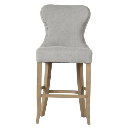 Guia Grey Button Back Counter Stool (With Piping) Guia Grey Button Back Counter Stool (With Piping)