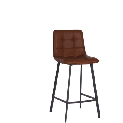 Louise Pu Vintage Cognac Counter Stool Louise Pu Vintage Cognac Counter Stool