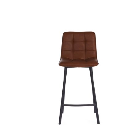 Louise Pu Vintage Cognac Counter Stool