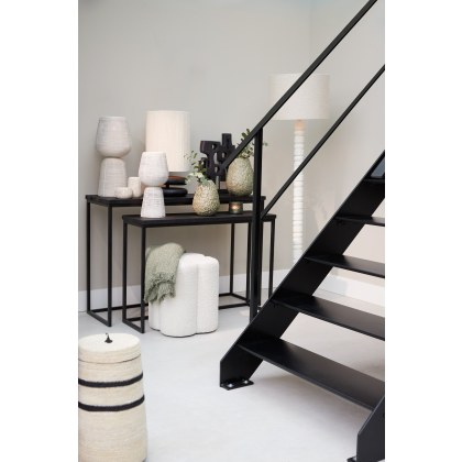 Side table S2 100x30x70+120x40x82 cm BRYSON hout mat zwart Side table S2 100x30x70+120x40x82 cm BRYSON hout mat zwart