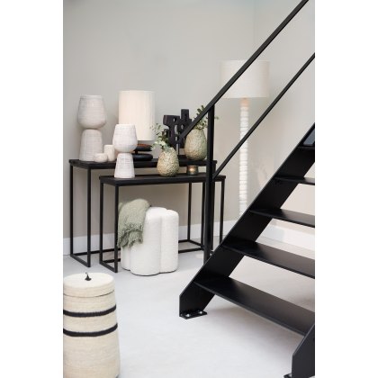 Side table S2 100x30x70+120x40x82 cm BRYSON hout mat zwart Side table S2 100x30x70+120x40x82 cm BRYSON hout mat zwart