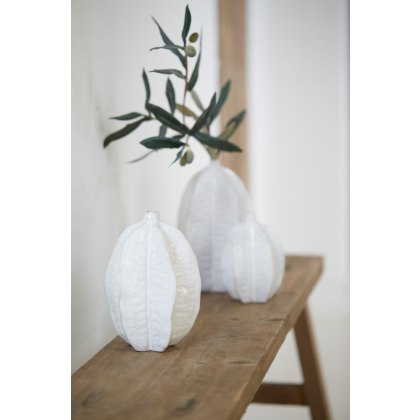 Vaas deco 125x20 cm AKOSI keramiek wit (4 pieces) Vaas deco 125x20 cm AKOSI keramiek wit (4 pieces)