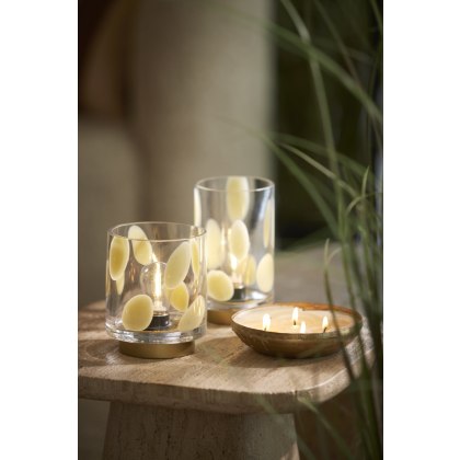 Schaal met kaars 15x4 cm ABBA licht goud (6 pieces) Schaal met kaars 15x4 cm ABBA licht goud (6 pieces)