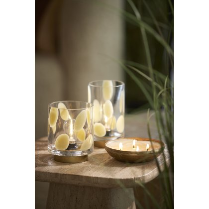 Schaal met kaars 15x4 cm ABBA licht goud (6 pieces) Schaal met kaars 15x4 cm ABBA licht goud (6 pieces)