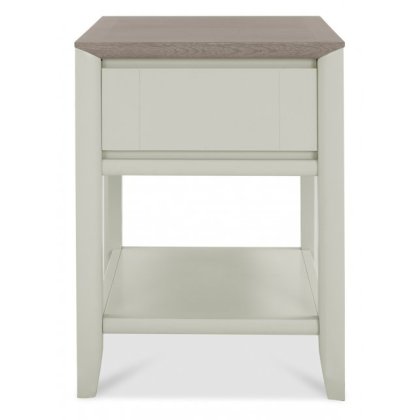 Bergen Grey Washed Oak & Soft Grey Lamp Table With Drawer Bergen Grey Washed Oak & Soft Grey Lamp Table With Drawer