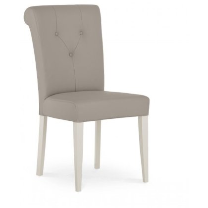 Soft Grey Chair Grey Bonded Leather