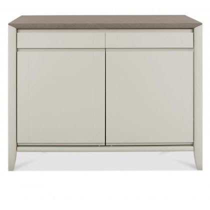 Palermo Grey Washed Oak & Soft Grey Narrow Sideboard