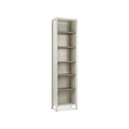 Bergen Grey Washed Oak & Soft Grey Narrow Bookcase