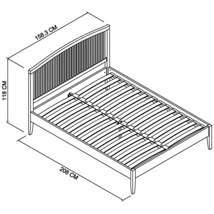 Ashby Soft Grey Slatted Bedstead King 150cm