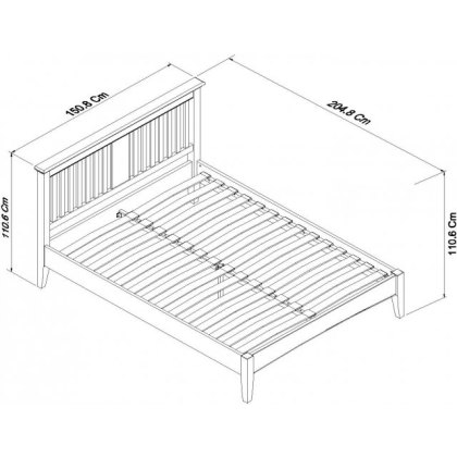 Hampstead White Bedstead Double 135cm
