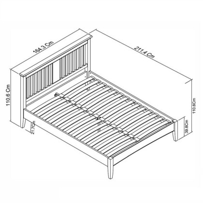 Hampstead White Bedstead King 150cm Hampstead White Bedstead King 150cm