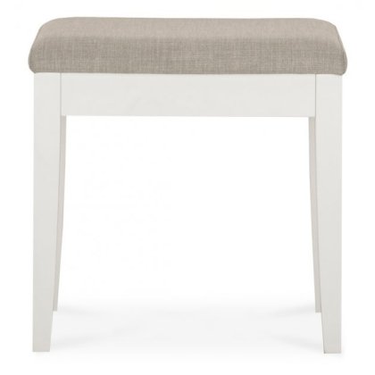 Ashby White Stool - Pebble Grey Fabric Ashby White Stool - Pebble Grey Fabric