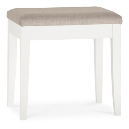 Ashby White Stool - Pebble Grey Fabric Ashby White Stool - Pebble Grey Fabric