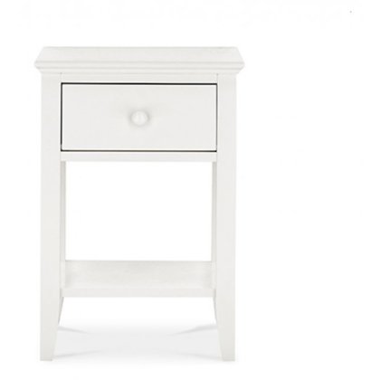 Rivendell White 1 Drawer Nightstand