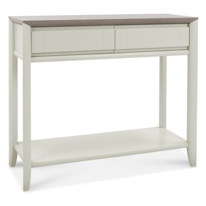 Bergen Grey Washed Oak & Soft Grey Console Table With Drawer Bergen Grey Washed Oak & Soft Grey Console Table With Drawer