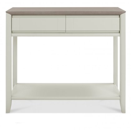 Palermo Grey Washed Oak & Soft Grey Console Table With Drawer