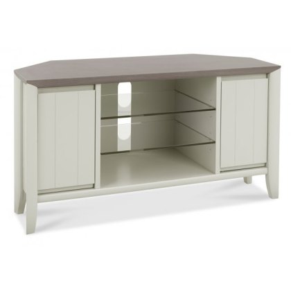 Bergen Grey Washed Oak & Soft Grey Corner Entertainment Unit Bergen Grey Washed Oak & Soft Grey Corner Entertainment Unit
