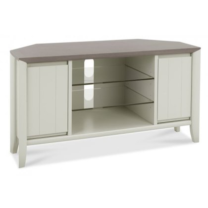 Bergen Grey Washed Oak & Soft Grey Corner Entertainment Unit Bergen Grey Washed Oak & Soft Grey Corner Entertainment Unit
