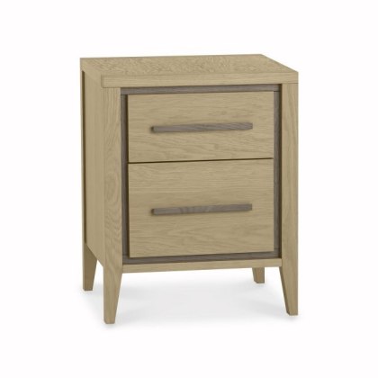 Rimini Aged Oak & Weathered Oak 2 Drawer Nightstand Rimini Aged Oak & Weathered Oak 2 Drawer Nightstand