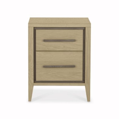 Rimini Aged Oak & Weathered Oak 2 Drawer Nightstand Rimini Aged Oak & Weathered Oak 2 Drawer Nightstand