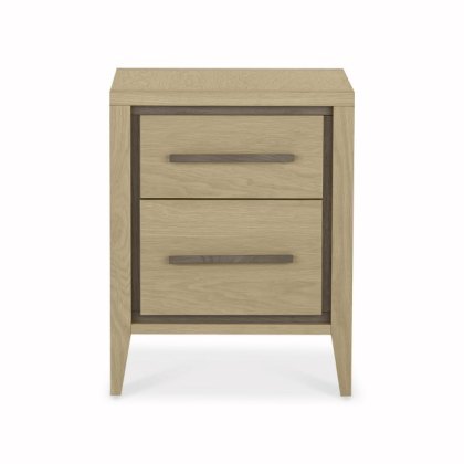 Oakland Aged Oak & Weathered Oak 2 Drawer Nightstand