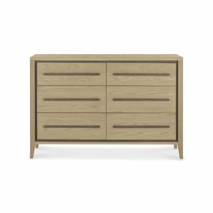 Rimini Aged Oak & Weathered Oak 6 Drawer Chest