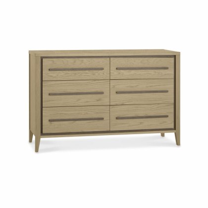 Rimini Aged Oak & Weathered Oak 6 Drawer Chest Rimini Aged Oak & Weathered Oak 6 Drawer Chest