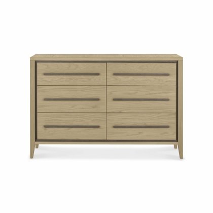 Oakland Aged Oak & Weathered Oak 6 Drawer Chest