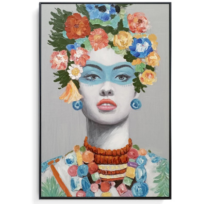 Floral Portrait Blue