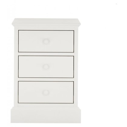 Ashby White 3 Drawer Nightstand