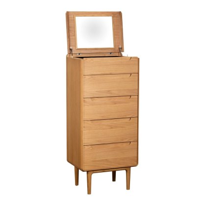 Winchester 5 Drawer Tall Chest With Mirror Winchester 5 Drawer Tall Chest With Mirror