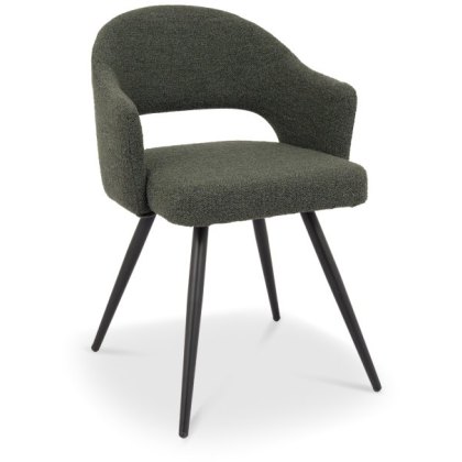 Sterling - Green Boucle Fabric Chair with Black Legs Sterling - Green Boucle Fabric Chair with Black Legs