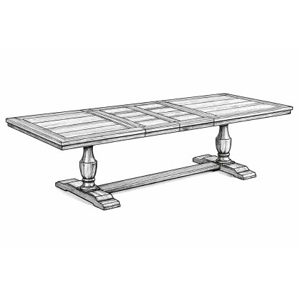 Siena Twin Insert Extending Dining Table (Rustic Brown)