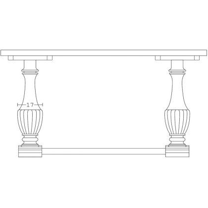 Pippa Console Table with New Leg - 140cm