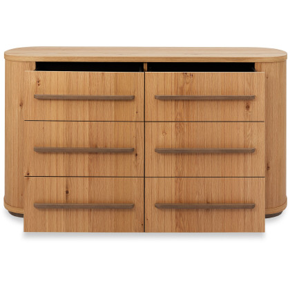 Vega Oak 6 Drawer Chest