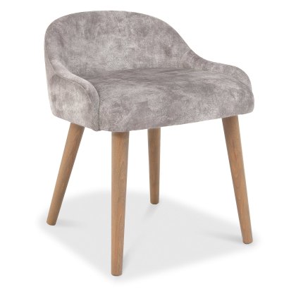 Vega Oak Fabric Stool